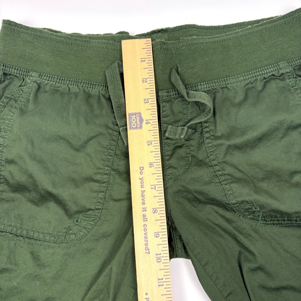 VTG Y2K Bitten by Sarah Jessica Parker Drawstring Capri Joggers Womens Sz 8 Grn - Picture 9 of 13